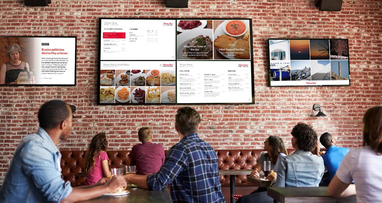 Создать слайд-шоу для цифрового экрана в кафе