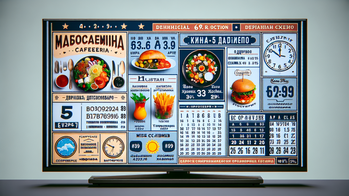 Меню борд. столовая. европейский стиль.