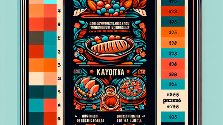 Меню борд. караоке-бар. авангард стиль.