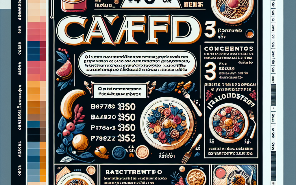 Меню борд. кафе. европейский стиль.