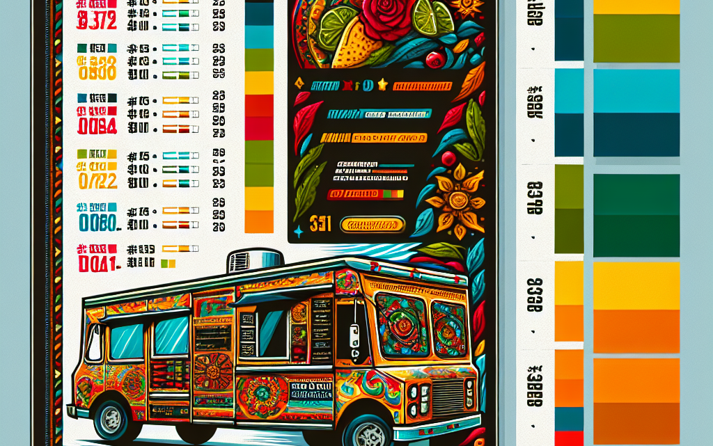 Меню борд. фудтрак. мексиканский стиль.