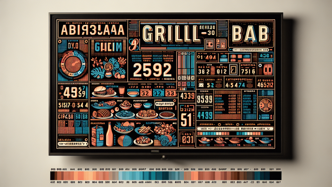 Меню борд. гриль-бар. авангард стиль.