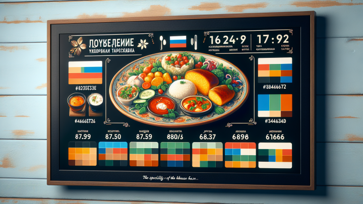 Меню борд. кафе. европейский стиль.