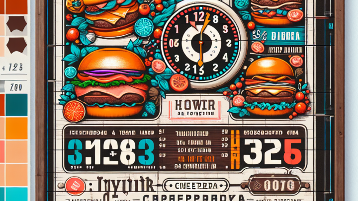 Меню борд. бургерная. шебби-шик стиль.