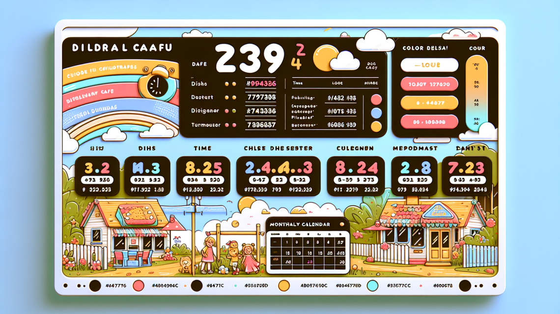 Меню борд. детское-кафе. детский стиль.