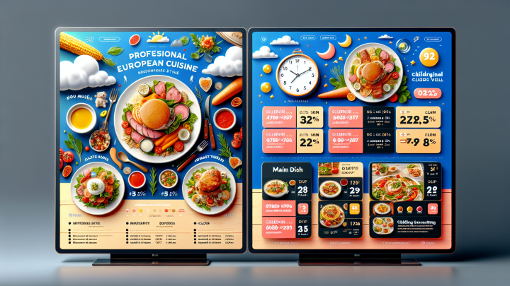 Меню борд. детское-кафе. детский стиль.