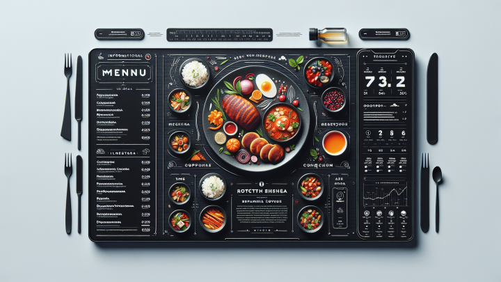 Меню борд. столовая. минимализм стиль.