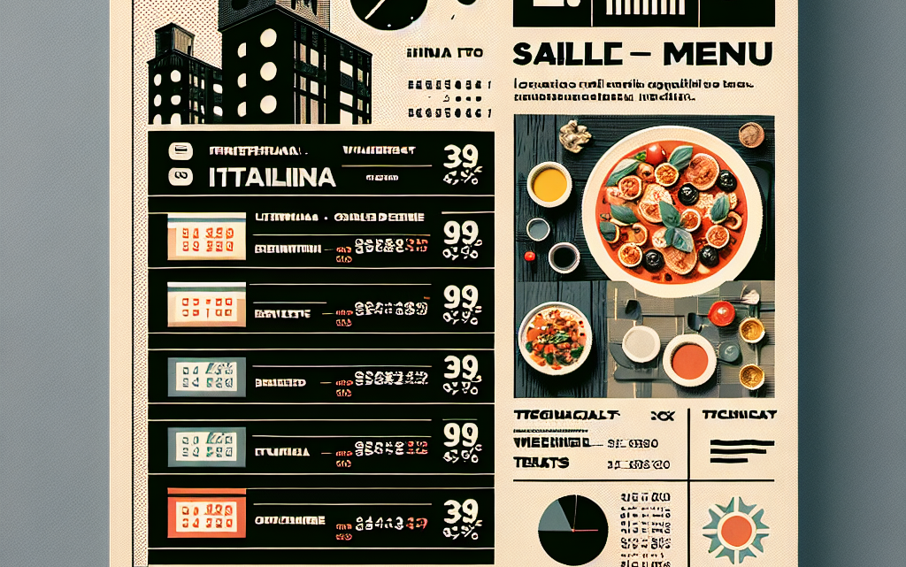 Меню борд. кофейня. брутализм стиль.