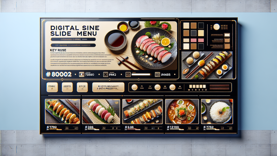 Меню борд. рыбный-ресторан. хай-тек стиль.