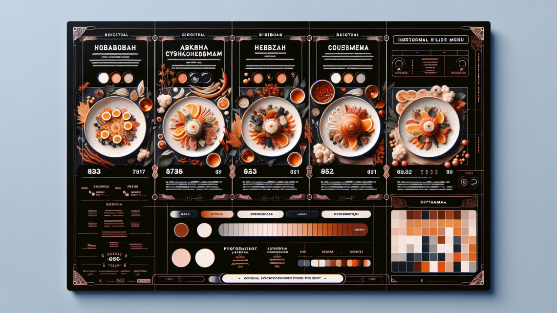 Меню борд. автомат-кафе. авангард стиль.