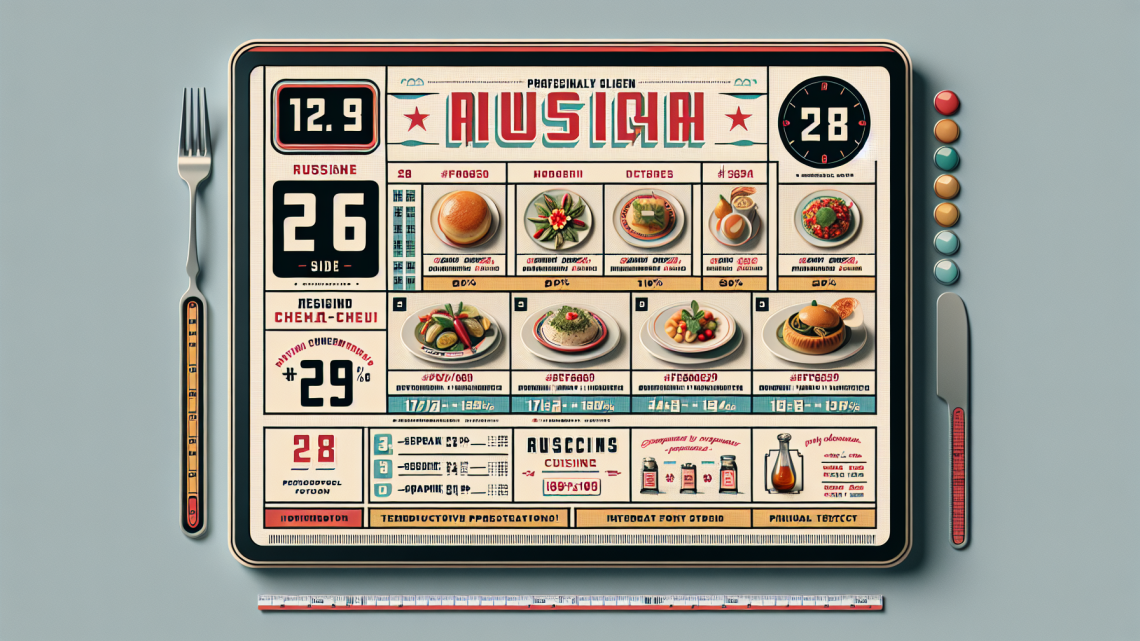 Меню борд. паб. ретро стиль.