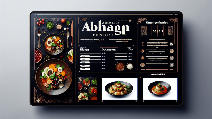 Меню борд. автомат-кафе. авангард стиль.