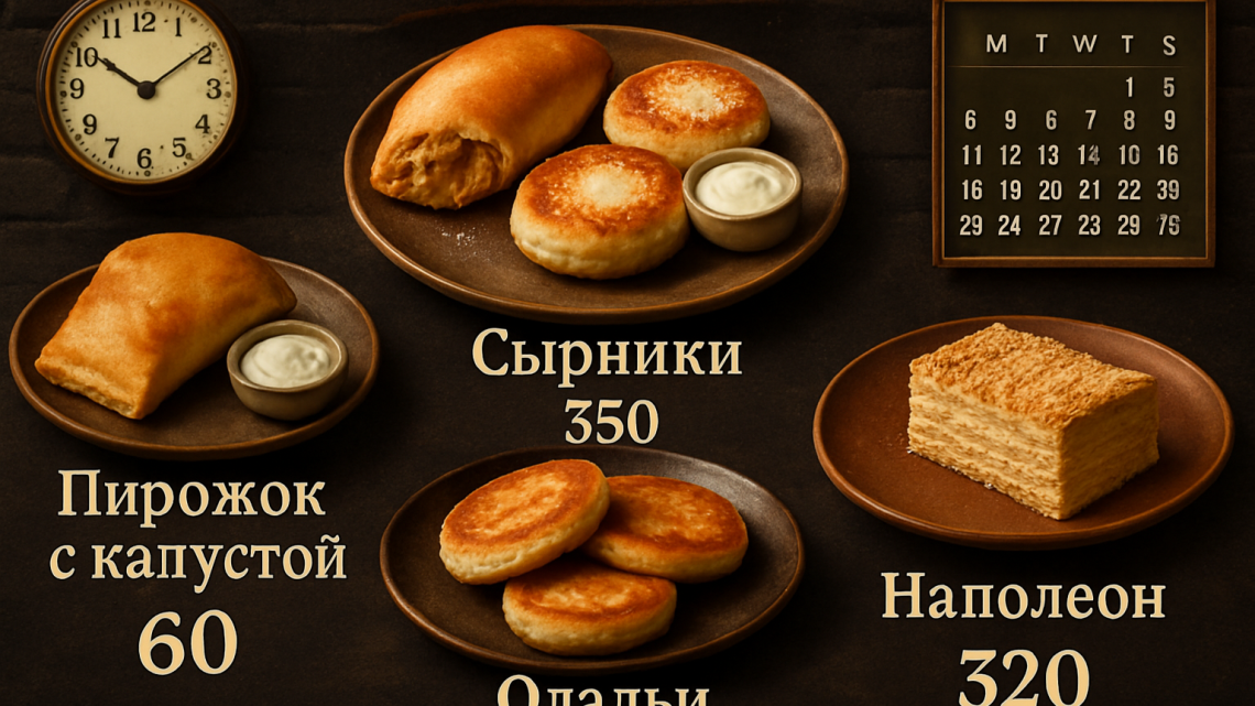 Меню борд. кафе-кондитерская. лофт стиль.