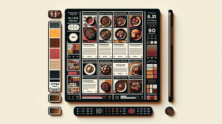 Меню борд. пиццерия. авангард стиль.
