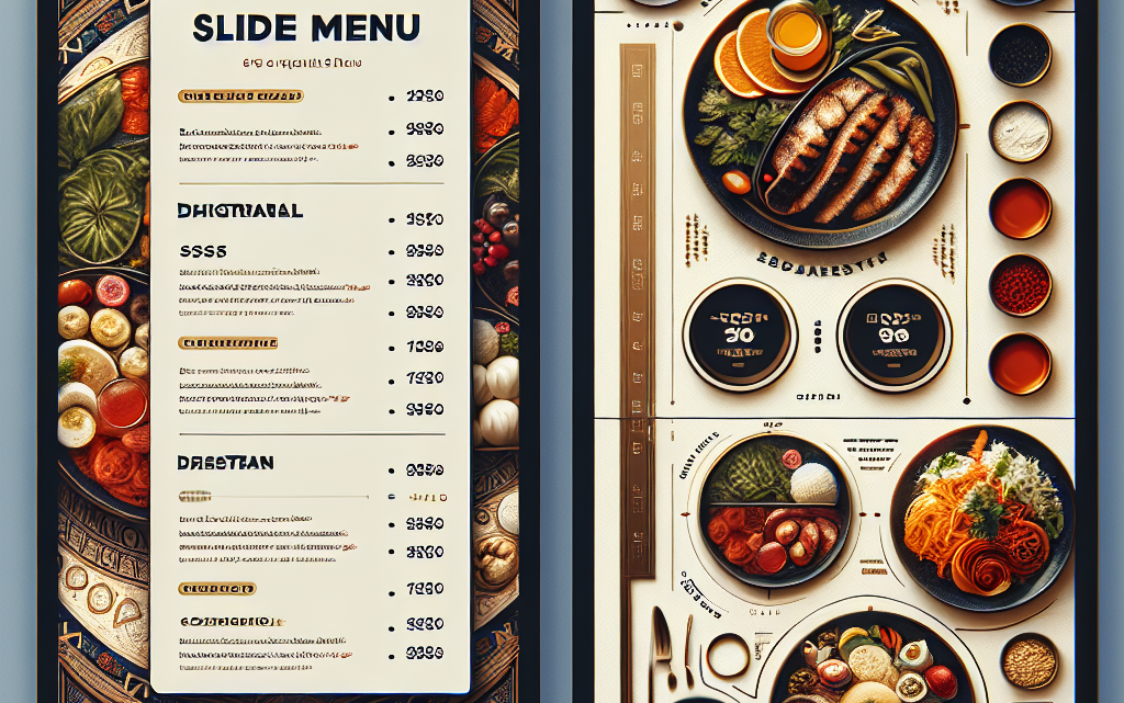 Меню борд. шаурмичная. восточный стиль.