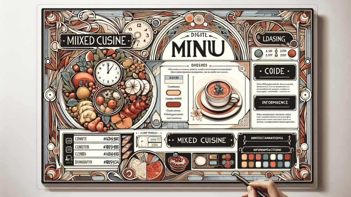 Меню борд. караоке-бар. ар-нуво стиль.