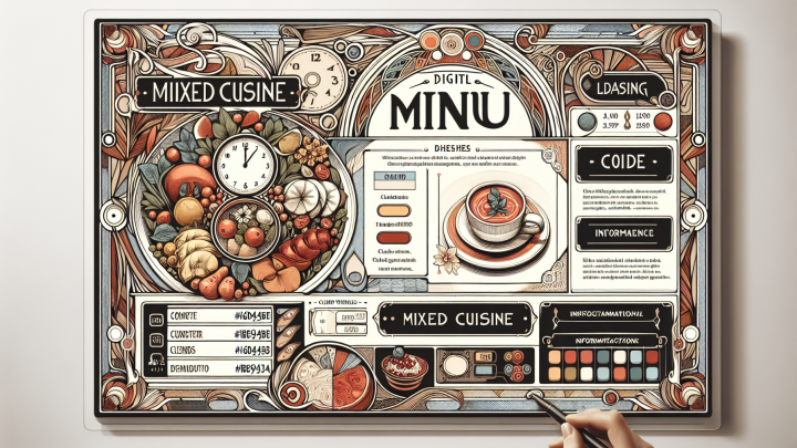 Меню борд. караоке-бар. ар-нуво стиль.