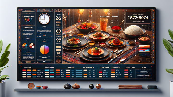 Меню борд. чайная. восточный стиль.