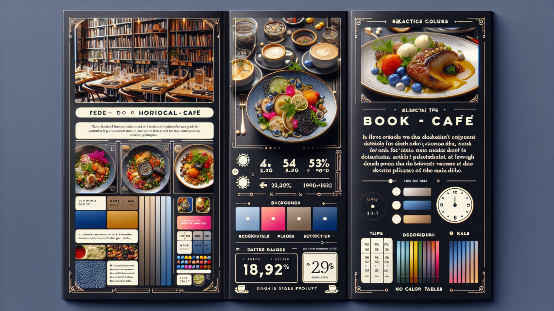 Меню борд. книжное-кафе. эклектика стиль.