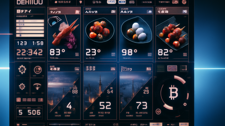 Меню борд. киберкафе. киберпанк стиль.