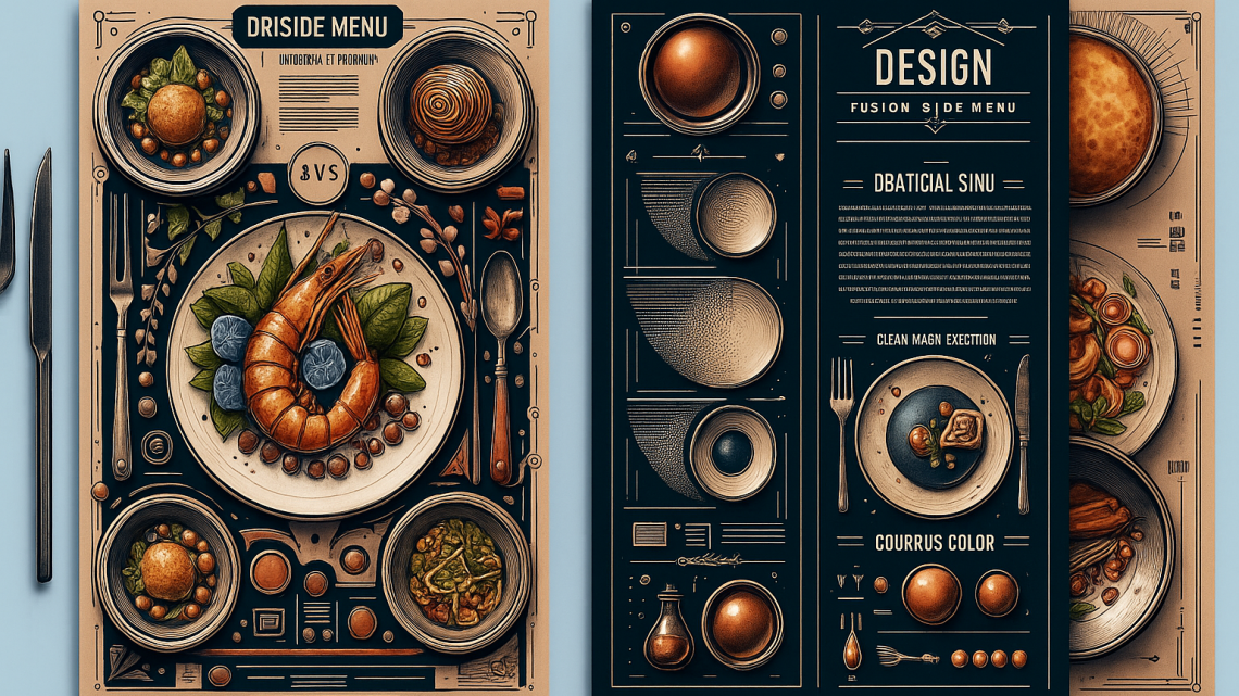 Меню борд. киберкафе. авангард стиль.