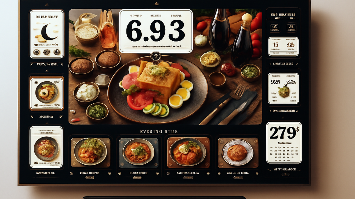 Меню борд. кулинарные-студии. модерн стиль.