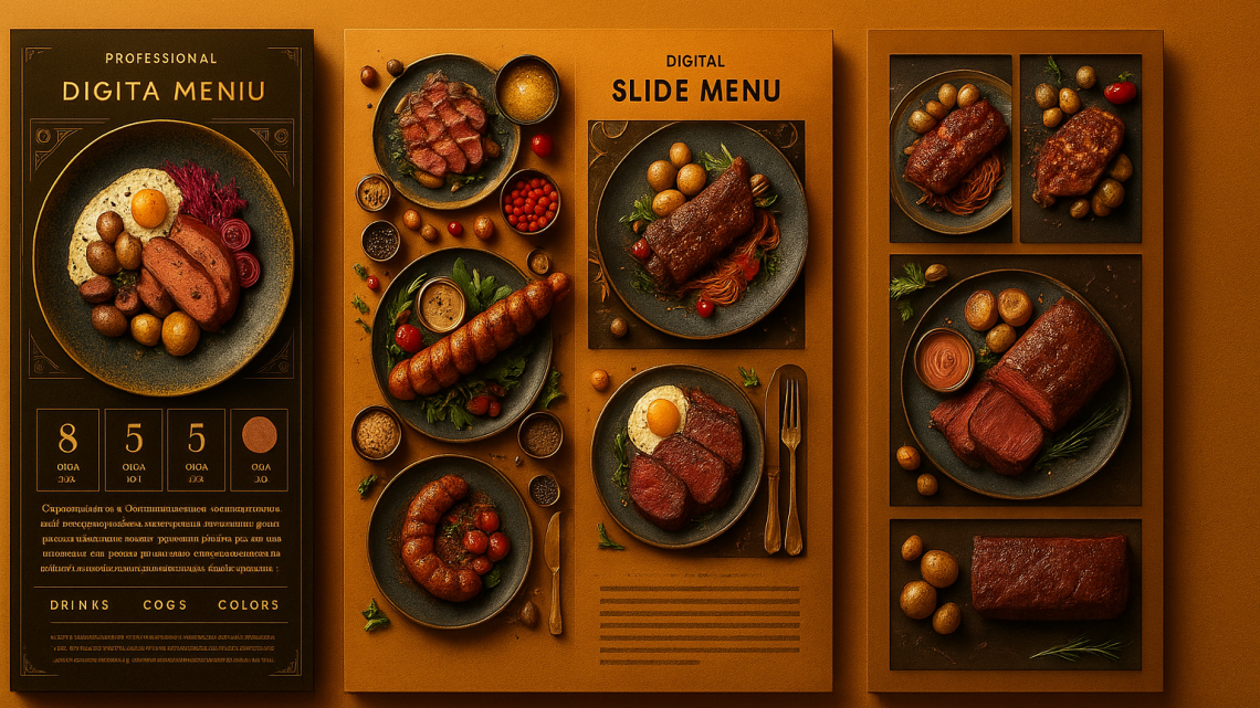 Меню борд. автомат-кафе. авангард стиль.