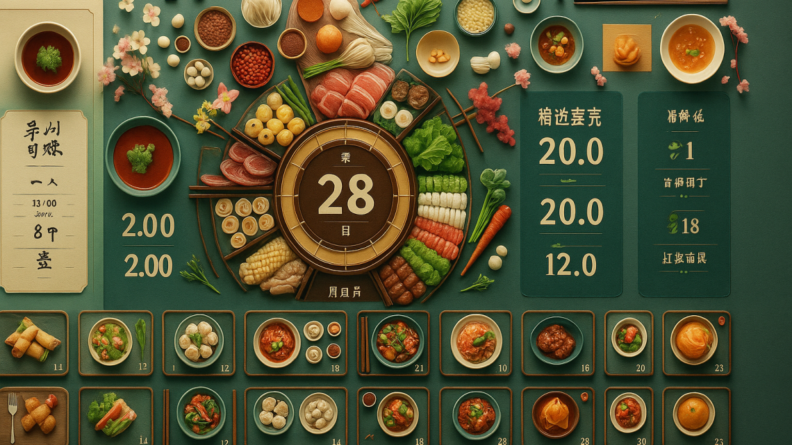 Меню борд. ресторан. китайский стиль.