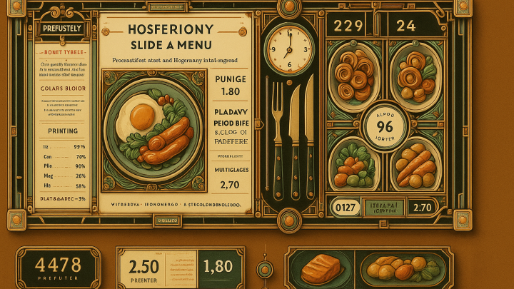 Меню борд. таверна. ар-деко стиль.