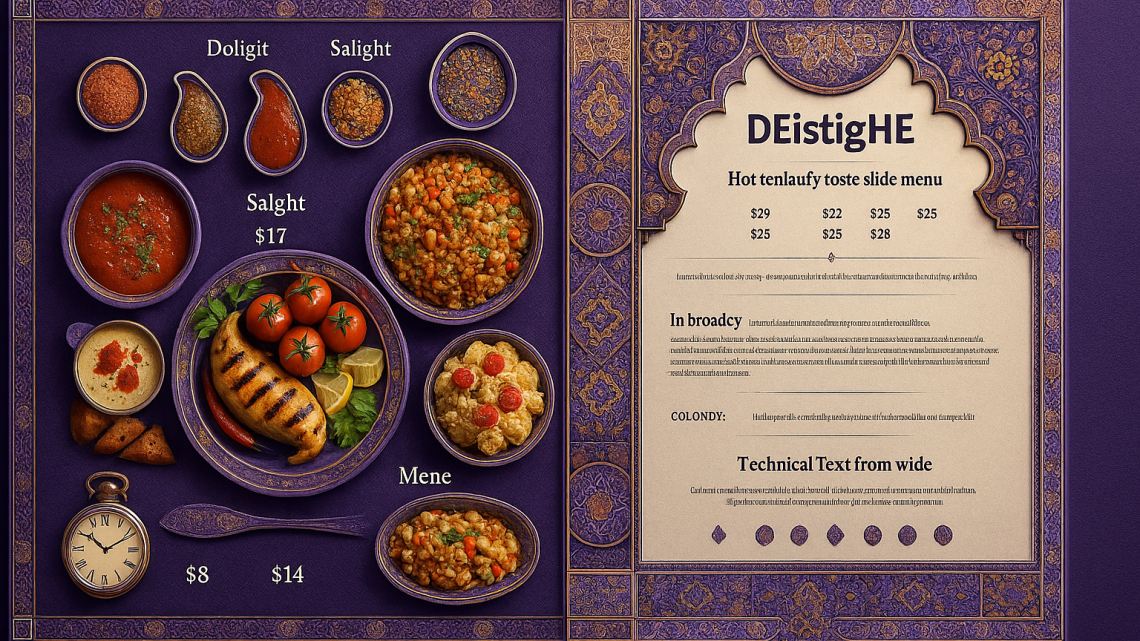 Меню борд. кальянная. восточный стиль.