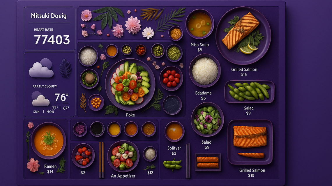 Меню борд. кулинария. минимализм стиль.