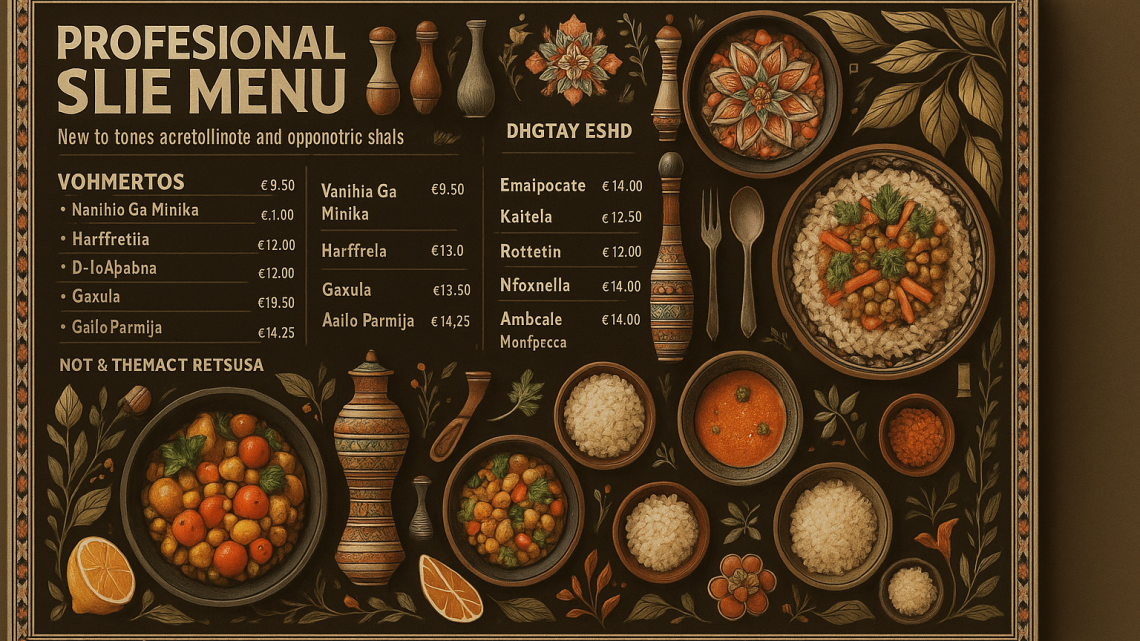 Меню борд. столовая. авангард стиль.