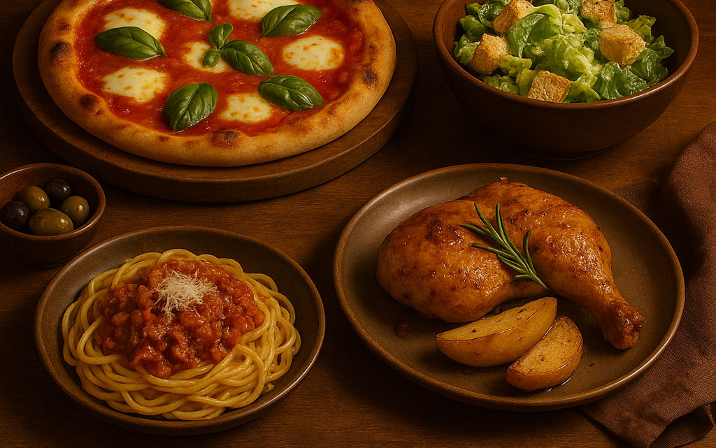 Меню борд. автомат-кафе. готика стиль.