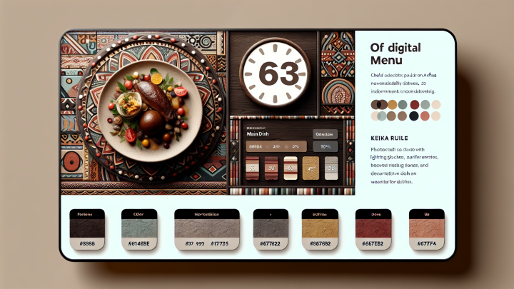 Меню борд. бар. африканский стиль.