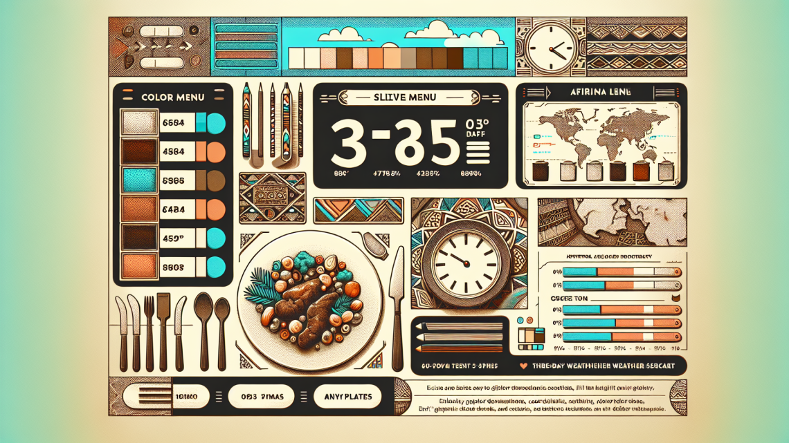 Меню борд. бар. африканский стиль.