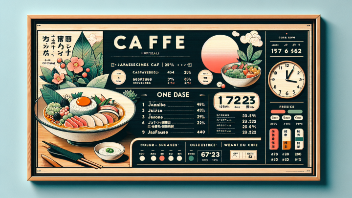 Меню борд. кафе. японский стиль.