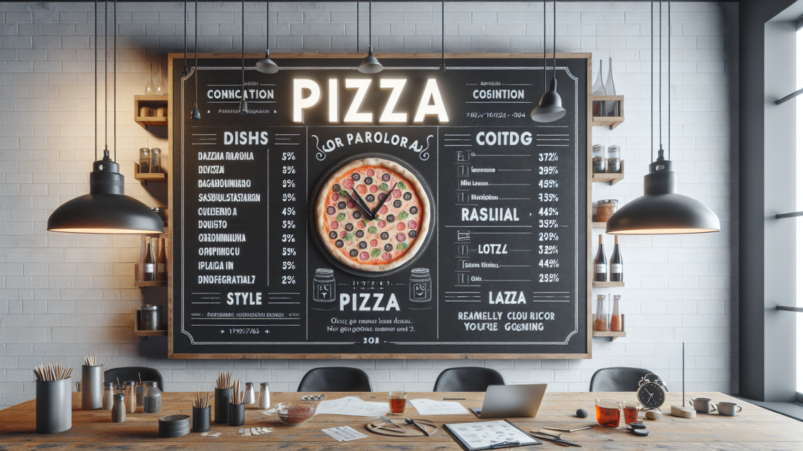 Меню борд. пиццерия. лофт стиль.