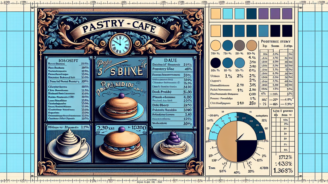 Меню борд. кафе-кондитерская. барокко стиль.