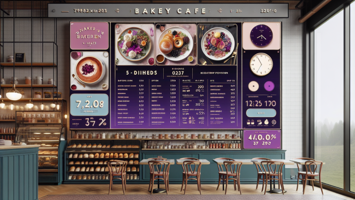 Меню борд. кафе-кондитерская. европейский стиль.