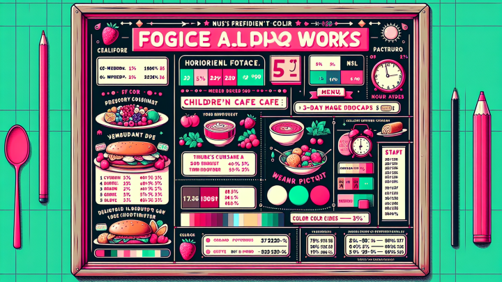 Меню борд. детское-кафе. детский стиль.