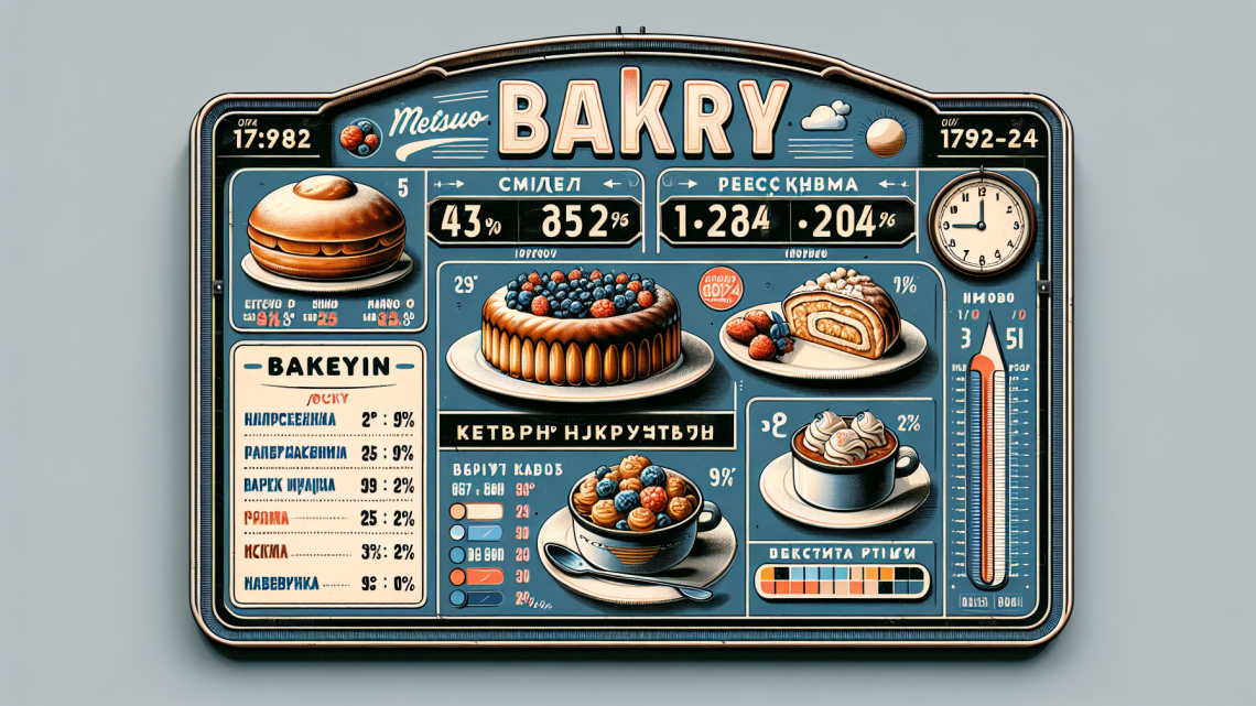 Меню борд. пекарня. ретро стиль.