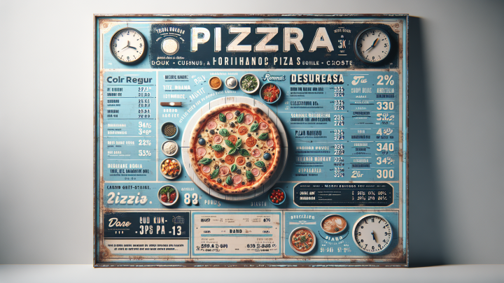 Меню борд. пиццерия. шебби-шик стиль.