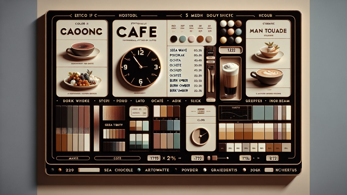 Меню борд. автомат-кафе. авангард стиль.