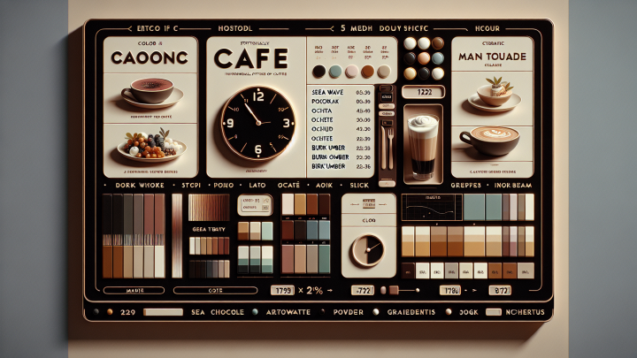 Меню борд. автомат-кафе. авангард стиль.