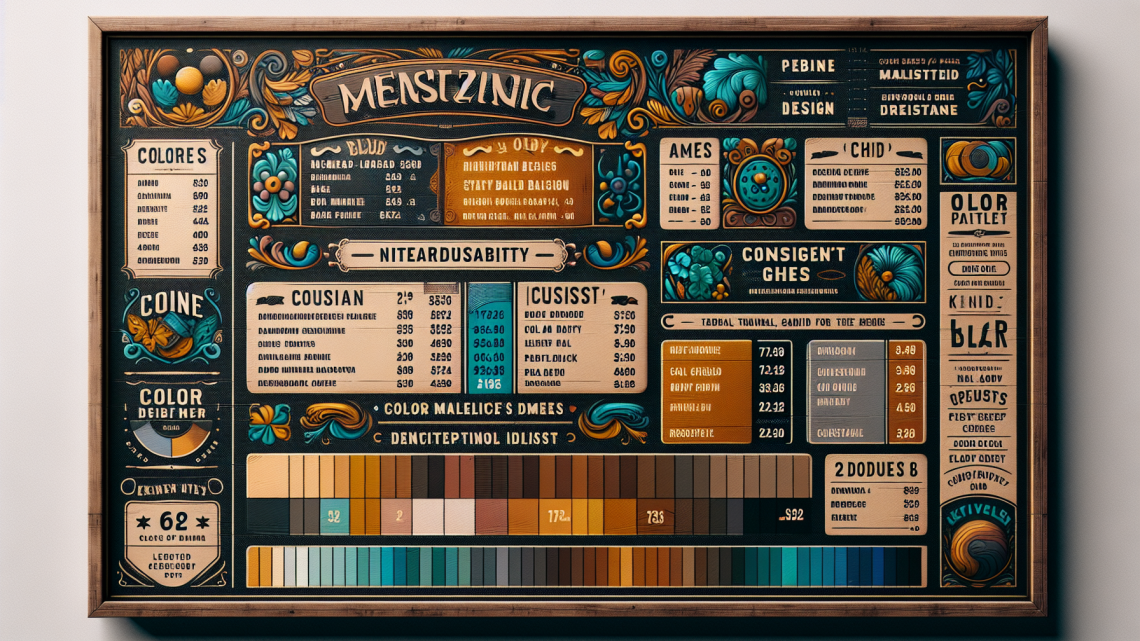 Меню борд. паб. психоделический стиль.