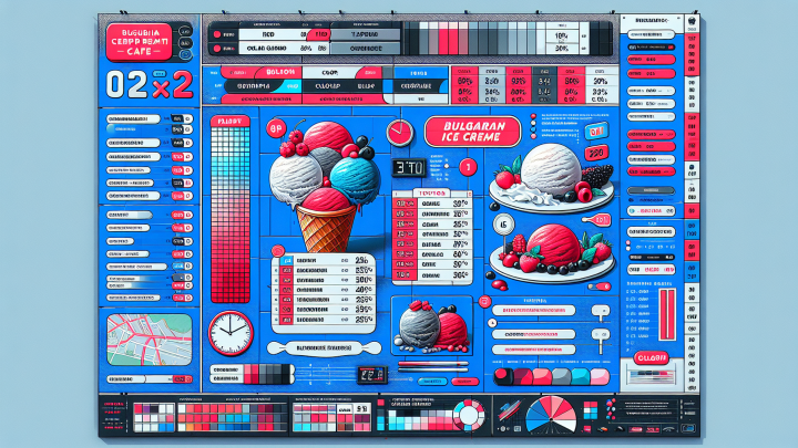 Меню борд. кафе-мороженое. авангард стиль.