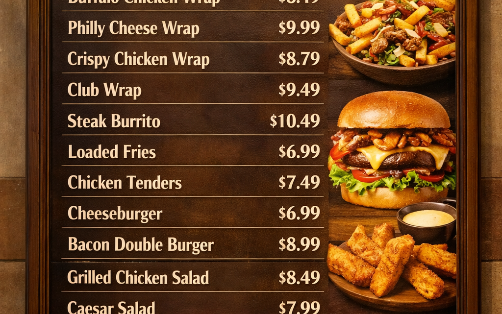 Меню борд. шаурмичная. бизнес, деловой стиль.