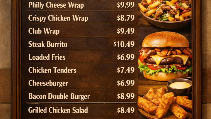 Меню борд. шаурмичная. бизнес, деловой стиль.