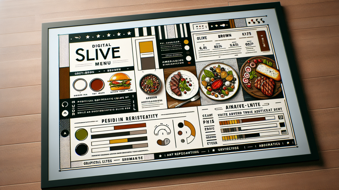 Меню борд. ресторан-быстрого-питания. авангард стиль.