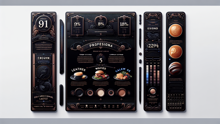 Меню борд. кофейня. готика стиль.